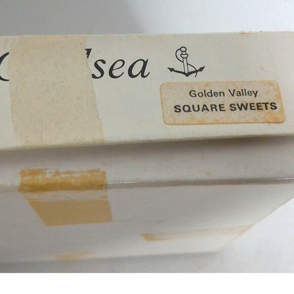 Vintage Royal Chelsea Golden Valley Square Sweets Bone China Dish With Box - Picture 6 of 7